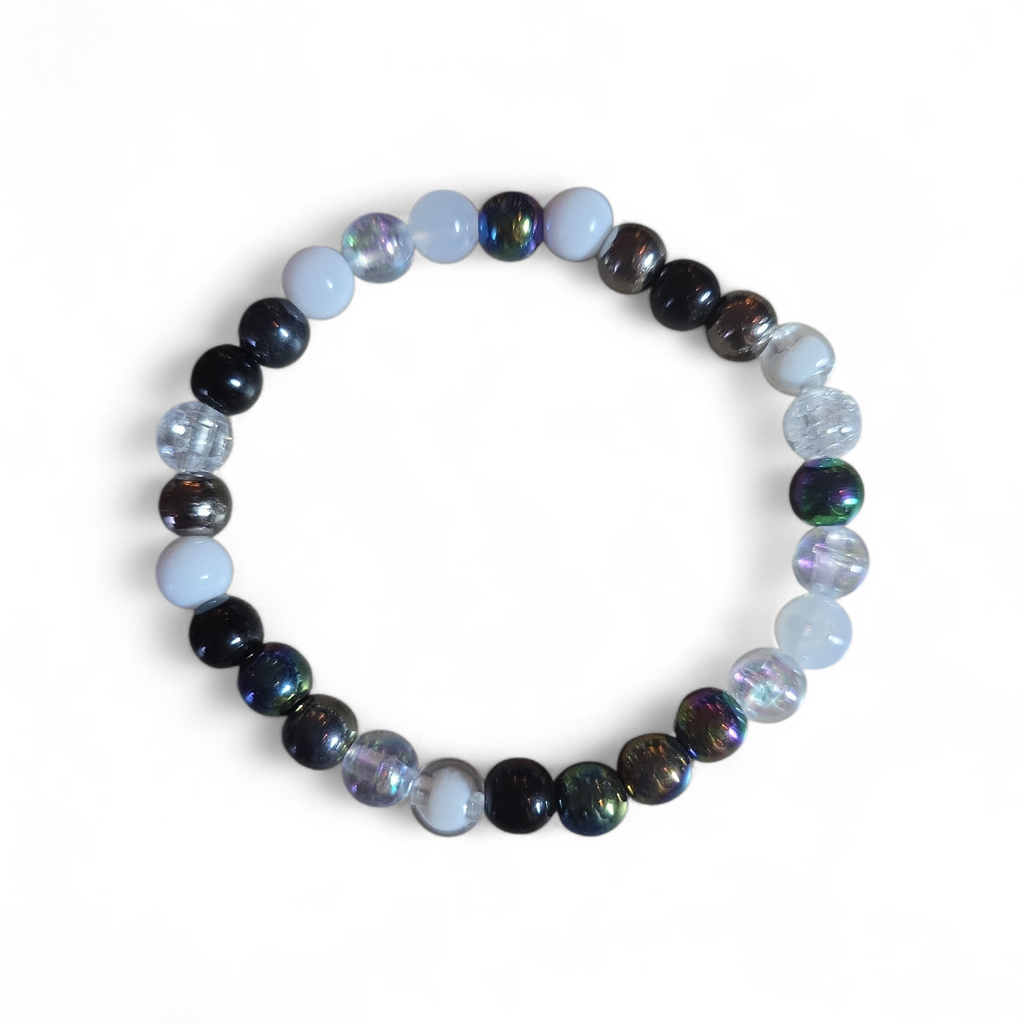 Armbånd i sort/hvitt